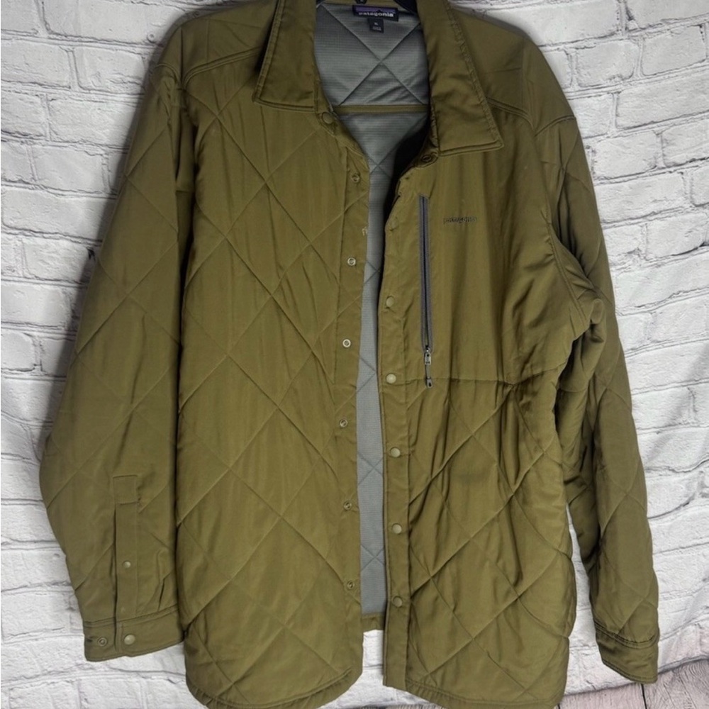 Patagonia Tough Puff Shirt Jacket Shacket Green Snap Quilted Fitz Roy Puffer XXL